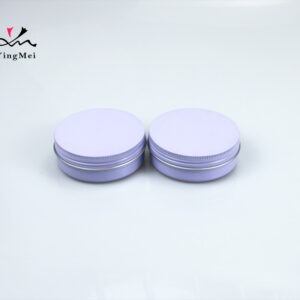 Lavender Purple 100ml Aluminum Cosmetic Jar Airtight
