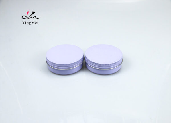 Lavender Purple 100ml Aluminum Cosmetic Jar Airtight