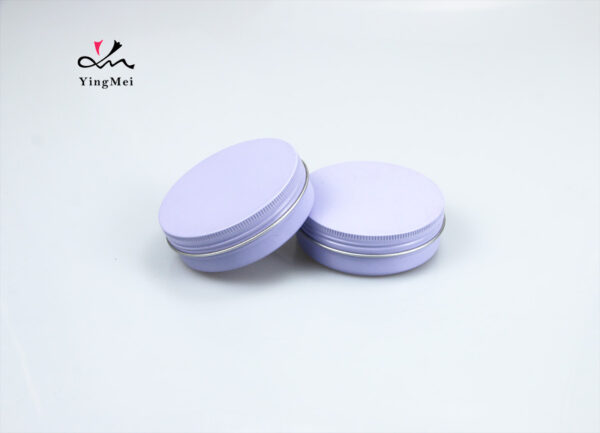 Lavender Purple 100ml Aluminum Cosmetic Jar Airtight