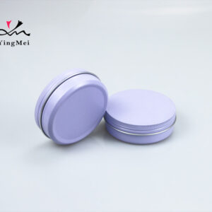 Lavender Purple 100ml Aluminum Cosmetic Jar Airtight