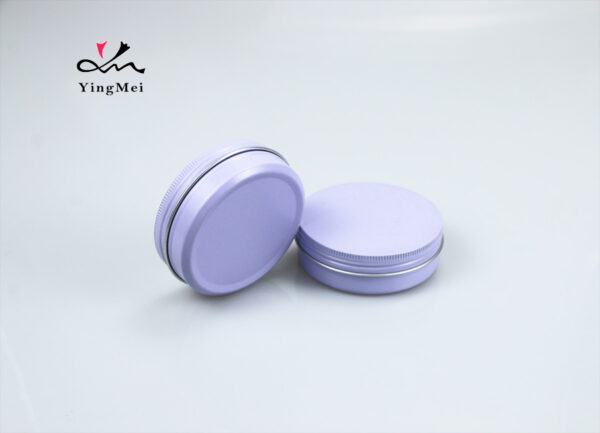 Lavender Purple 100ml Aluminum Cosmetic Jar Airtight