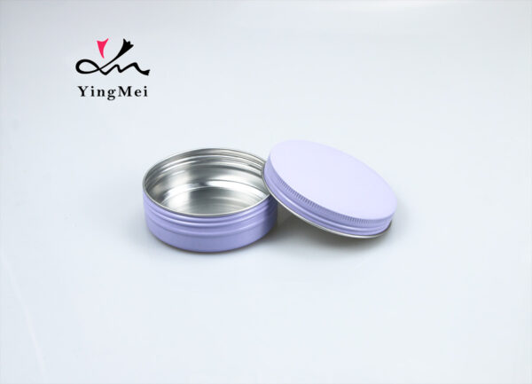 Lavender Purple 100ml Aluminum Cosmetic Jar Airtight