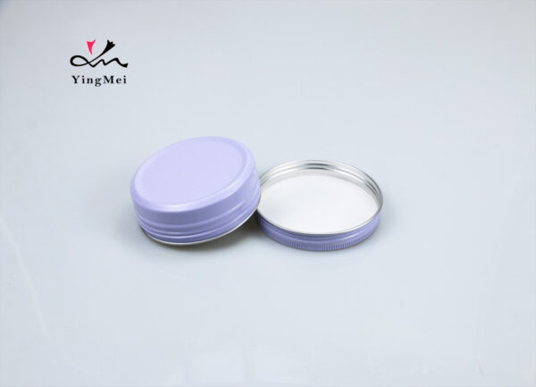 Lavender Purple 100ml Aluminum Cosmetic Jar Airtight