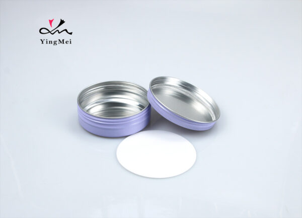 Lavender Purple 100ml Aluminum Cosmetic Jar Airtight