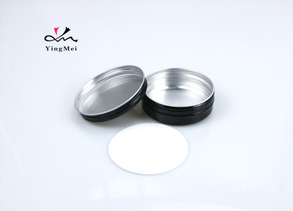 Black 100g Screen Printed Aluminum Tea Tin Airtight