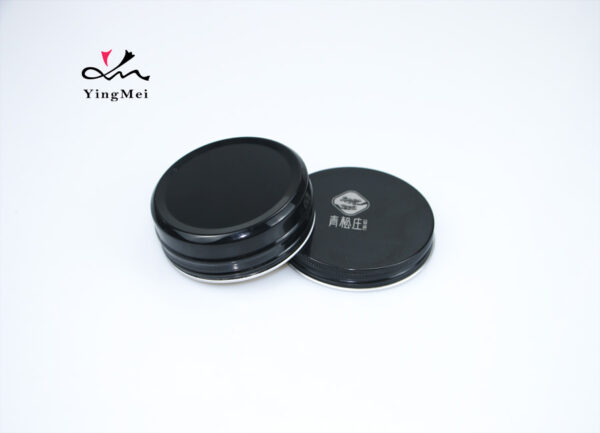 Black 100g Screen Printed Aluminum Tea Tin Airtight