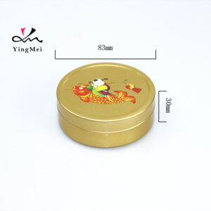 120ml Gold Metal Can - Printed Lift Off Lid, Wholesale