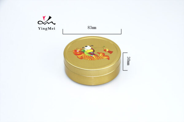 120ml Gold Metal Can - Printed Lift Off Lid, Wholesale
