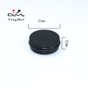 30ml Matt Black Aluminum Screw Cap Container Box - Empty