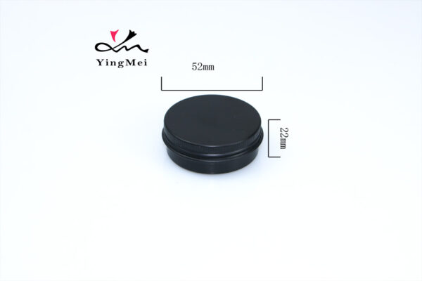 30ml Matt Black Aluminum Screw Cap Container Box - Empty