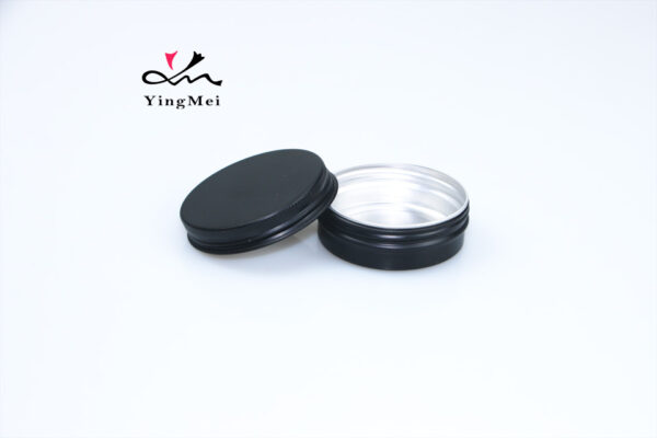 30ml Matt Black Aluminum Screw Cap Container Box - Empty