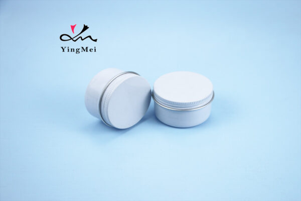 White 50ml Aluminum Can - Screw Seal Cap Airtight Container