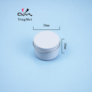 White 50ml Aluminum Can - Screw Seal Cap Airtight Container