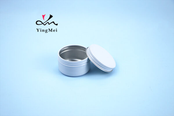 White 50ml Aluminum Can - Screw Seal Cap Airtight Container