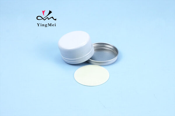 White 50ml Aluminum Can - Screw Seal Cap Airtight Container