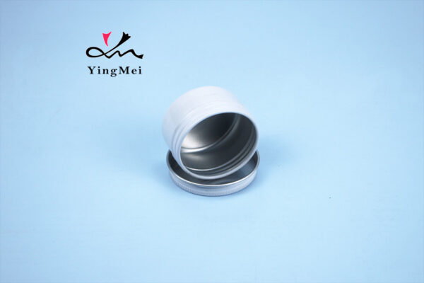 White 50ml Aluminum Can - Screw Seal Cap Airtight Container