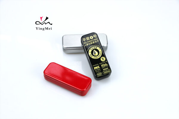 Rectangular embossed sliding cover tin candy box