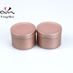 Rose Gold Flip-Top Aluminum Jar 50ml Cosmetic Container
