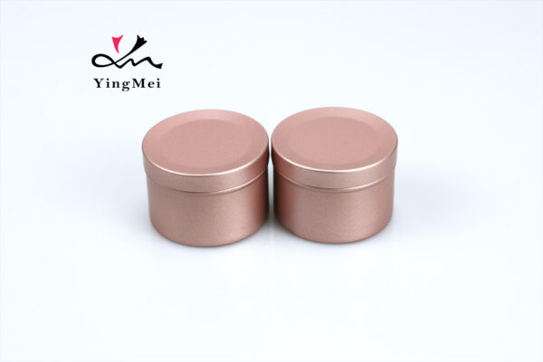Rose Gold Flip-Top Aluminum Jar 50ml Cosmetic Container
