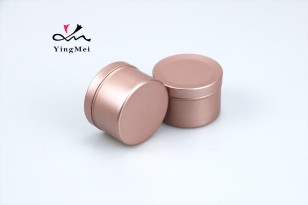 Rose Gold Flip-Top Aluminum Jar 50ml Cosmetic Container