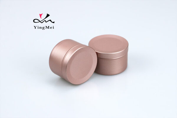 Rose Gold Flip-Top Aluminum Jar 50ml Cosmetic Container