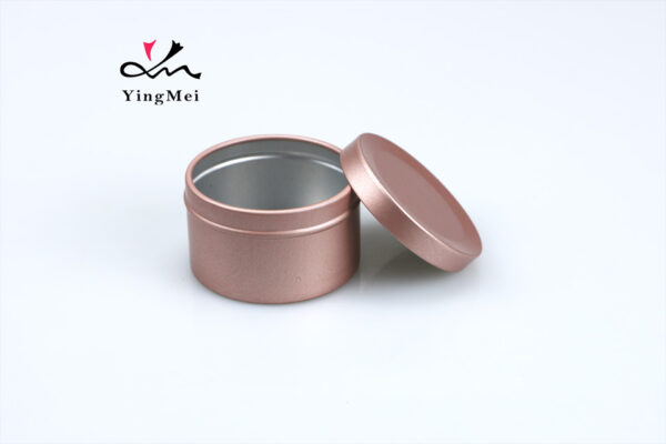 Rose Gold Flip-Top Aluminum Jar 50ml Cosmetic Container