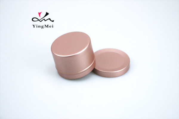 Rose Gold Flip-Top Aluminum Jar 50ml Cosmetic Container