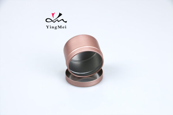 Rose Gold Flip-Top Aluminum Jar 50ml Cosmetic Container