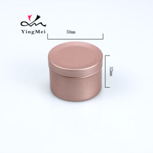 Rose Gold Flip-Top Aluminum Jar 50ml Cosmetic Container
