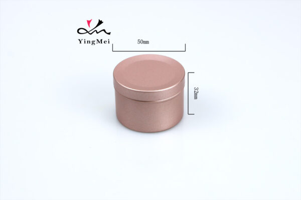 Rose Gold Flip-Top Aluminum Jar 50ml Cosmetic Container