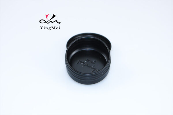 15ml Black Embossed Aluminium Tin Can with Clear Window