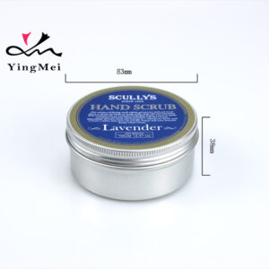 180ml Custom Screen Printed Silver Aluminum Cosmetic Jar