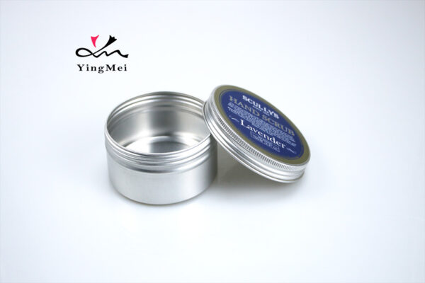 180ml Custom Screen Printed Silver Aluminum Cosmetic Jar