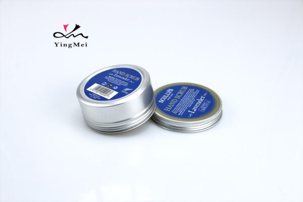 180ml Custom Screen Printed Silver Aluminum Cosmetic Jar