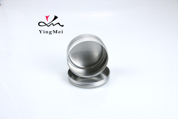180ml Custom Screen Printed Silver Aluminum Cosmetic Jar