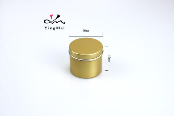 80ml Gold Aluminum Box with Lid, Airtight Cosmetic Container