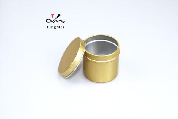 80ml Gold Aluminum Box with Lid, Airtight Cosmetic Container