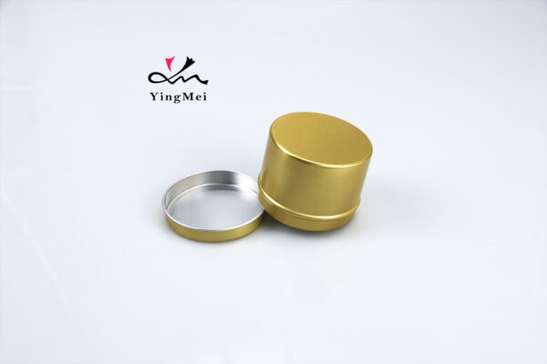 80ml Gold Aluminum Box with Lid, Airtight Cosmetic Container