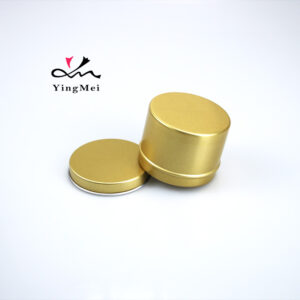 80ml Gold Aluminum Box with Lid, Airtight Cosmetic Container