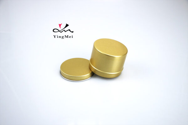 80ml Gold Aluminum Box with Lid, Airtight Cosmetic Container