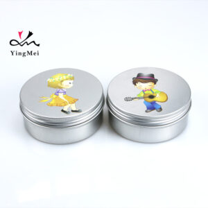 Cartoon Print 250ml Aluminum Can Silver Custom Container