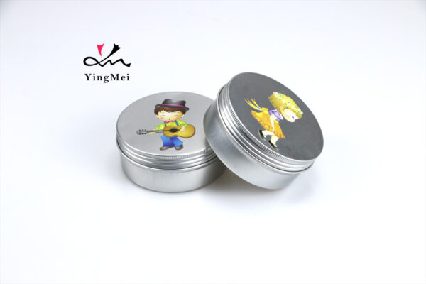 Cartoon Print 250ml Aluminum Can Silver Custom Container