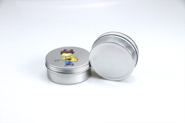 Cartoon Print 250ml Aluminum Can Silver Custom Container