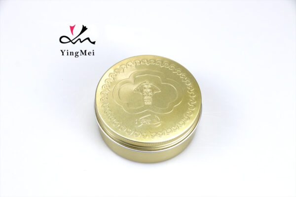Gold Embossed 250ml Aluminum Can Luxury Gift Container