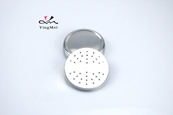 Refillable 30ml Air Freshener Box - Silver Hollow Aluminum Container