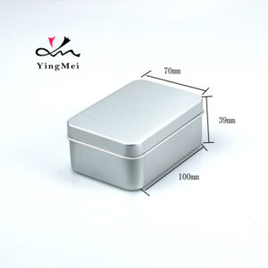 130ml Silver Square Aluminum Soap Dish with Drain Basket