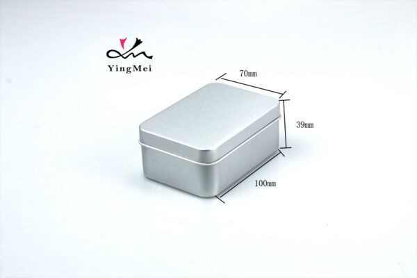 130ml Silver Square Aluminum Soap Dish with Drain Basket