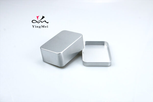 130ml Silver Square Aluminum Soap Dish with Drain Basket