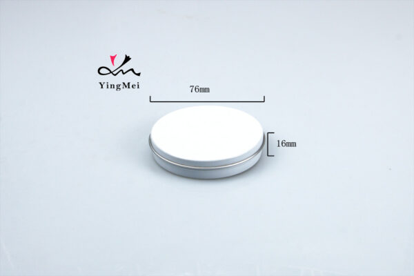 40ml White Aluminum Jar Metal Cosmetic Container