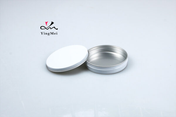 40ml White Aluminum Jar Metal Cosmetic Container